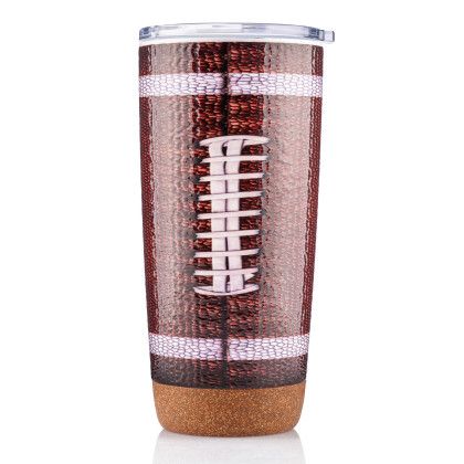 Custom 20 oz Azure Sports Tumbler - Football Custom 20 oz Azure Sports Tumbler - Football