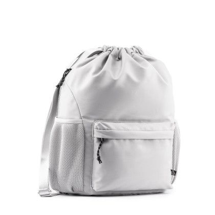 Custom Echelon Recycled Backpack - Gray Side View 