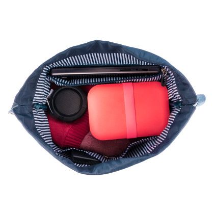 Custom Echelon Recycled Backpack - Navy Open View 