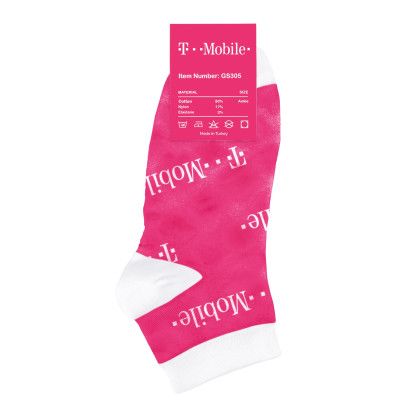 Custom Ankle Cotton Socks - Front View 