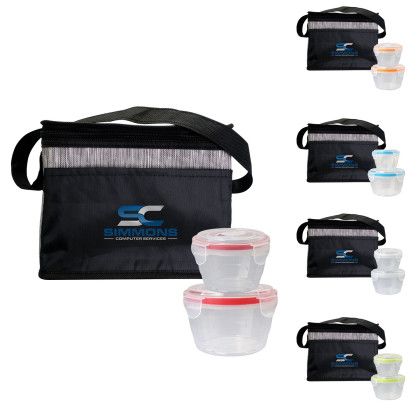 Custom Nested Black Graph Lunch Bag Set - All Colors 