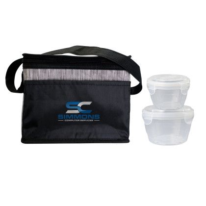 Custom Nested Black Graph Lunch Set - White 