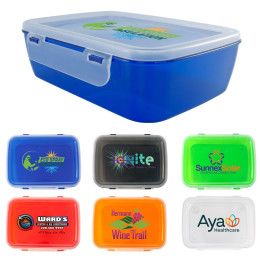 Custom Full Color Clip Top Lunch Container - All Colors