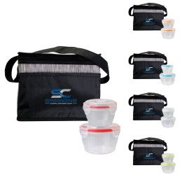 Custom Nested Black Graph Lunch Bag Set - All Colors 