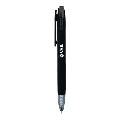Custom Eclipse Recycled Ballpoint with Transparent Plunger - Black