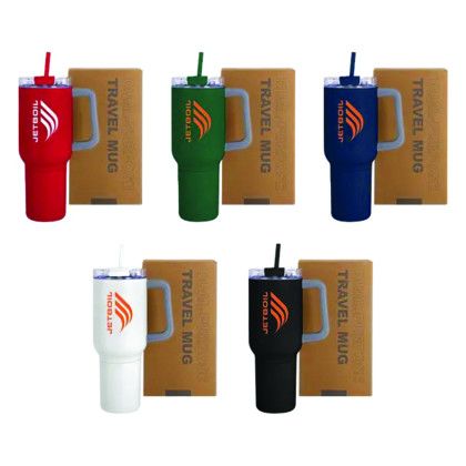 Custom Key West 22 oz SS Travel Mug w/Can Cooler - All color