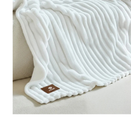 Custom Corduroy Luxe Blanket - White 