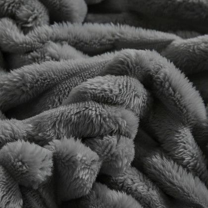 Custom Corduroy Luxe Blanket - Dark Gray 