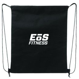 Custom Lynx Non-Woven Drawstring Bags - Black