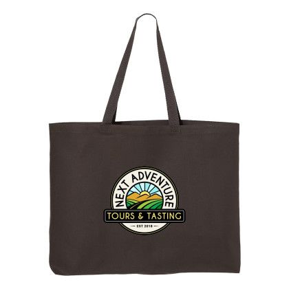 Custom Q-Tees 25L Jumbo Tote - Charcoal Custom Q-Tees 25L Jumbo Tote - Charcoal