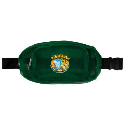 Custom Recycled Multi-Pocket Mesh Fanny Pack - Green 