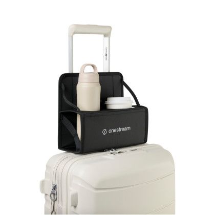 Custom Samsonite Travel Beverage Caddy - Black - Side View Custom Samsonite Travel Beverage Caddy - Black - Side View