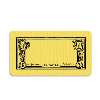 Custom Dollar Bill Jar Opener - Full Color - Yellow