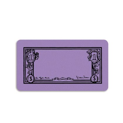 Custom Dollar Bill Jar Opener - Full Color - Purple