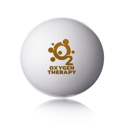 Custom Jumbo Round Foam Stress Balls - White Custom Jumbo Round Foam Stress Balls - White