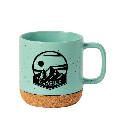 Custom Coaster Stoneware 13 oz Mug - Teal 
