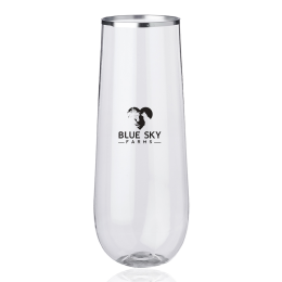 Custom Reserv 9 oz. Plastic Stemless Flute - Clear