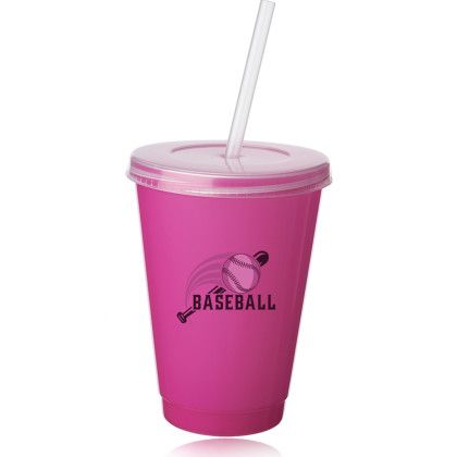Custom 16 oz. Hombre Color Changing Tumblers - Pink