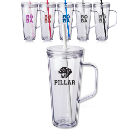 Custom 24 oz. Tilden Plastic Tumbler with Handle - All Colors 