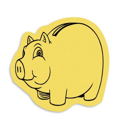 Custom Piggy Jar Opener - Full Color - Yellow