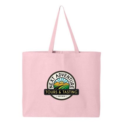 Custom Q-Tees 25L Jumbo Tote - Light Pink Custom Q-Tees 25L Jumbo Tote - Light Pink