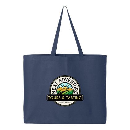 Custom Q-Tees 25L Jumbo Tote - Navy Custom Q-Tees 25L Jumbo Tote - Navy