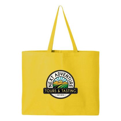 Custom Q-Tees 25L Jumbo Tote - Yellow Custom Q-Tees 25L Jumbo Tote - Yellow