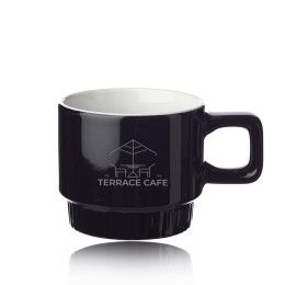 Custom Rexburg 10 oz. Stack -N- Sip Mugs - Black 