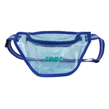 Custom Ann Arbor Transparent Waist Pack - Blue Custom Ann Arbor Transparent Waist Pack - Blue