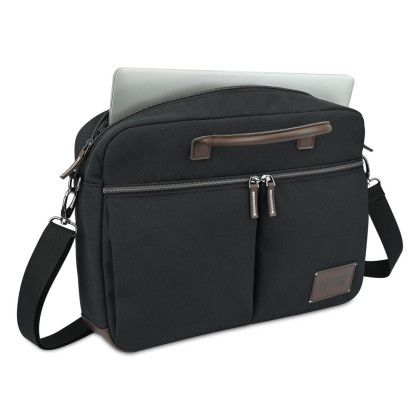 Custom Heritage Supply Co. Legacy Laptop Portfolio - Black In Use 