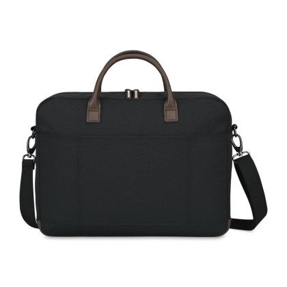 Custom Heritage Supply Co. Legacy Laptop Portfolio - Black Back View 