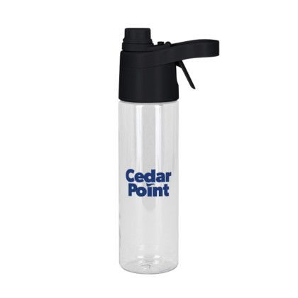 Custom Spritzer 20 oz RPET Spray Water Bottle - Black