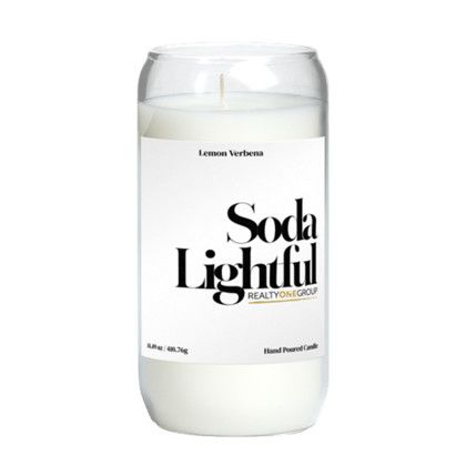 Custom Flicker 16 oz Soda Shape Candle- Clear Custom Flicker 16 oz Soda Shape Candle- Clear