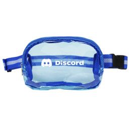 Custom Oakland Clear Belt Bag - Blue Custom Oakland Clear Belt Bag - Blue