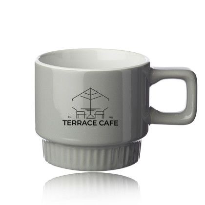 Custom Rexburg 10 oz. Stack -N- Sip Mugs - Grey Custom Rexburg 10 oz. Stack -N- Sip Mugs - Grey