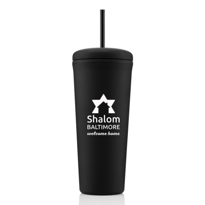Custom 26 oz Macaron Recycled Tumbler - Black Custom 26 oz Macaron Recycled Tumbler - Black