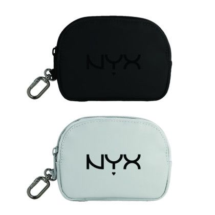 Custom Branson Round Recycled PU Zip Pouch - All Color Custom Branson Round Recycled PU Zip Pouch - All Color