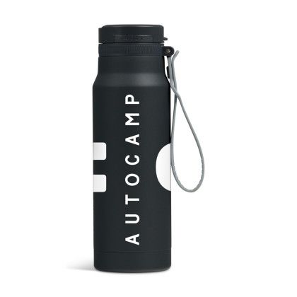 Custom Dometic Straw Bottle - 1 L - Slate - Side View Custom Dometic Straw Bottle - 1 L - Slate - Side View