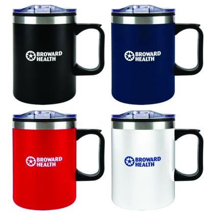 Custom Eden 14 oz. Travel Mug with Handle & Lock Lid - All Color