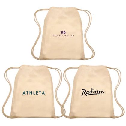 Custom Electra Cotton Drawstring Bag - Natural Custom Electra Cotton Drawstring Bag - Natural