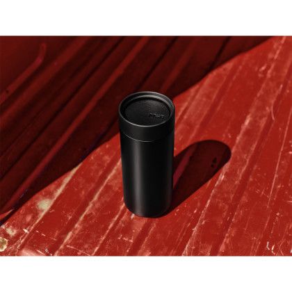 Custom MiiR Vacuum Insulated 360 Traveler - 16 oz - Black Powder Lifestyle View 