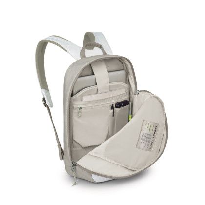 Custom Osprey Arcane Earth Large Day Backpack - Pediment Grey Open View 