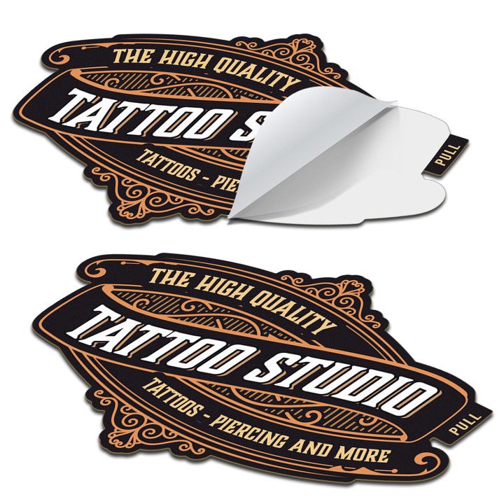 Custom 7.5 x 3.75 Vinyl Sticker Pull Tab