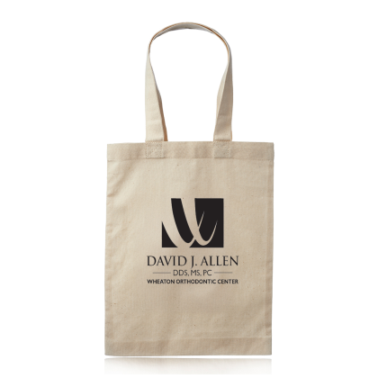 Custom Small 4 oz. Cotton Canvas Gift Bags - Natural 