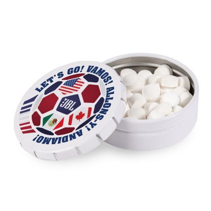 Custom World Cup Soccer Theme Snap-It Tin-MicroMints Custom World Cup Soccer Theme Snap-It Tin-MicroMints