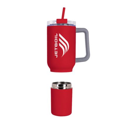 Custom Key West 22 oz SS Travel Mug w/Can Cooler - Red