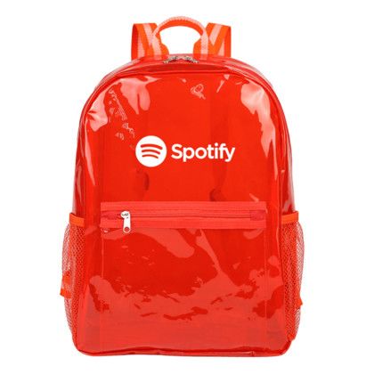 Columbus Clear Backpack - Red