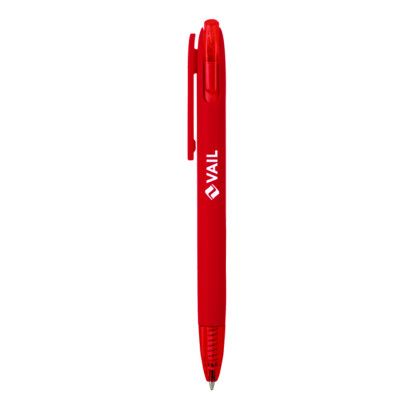 Custom Eclipse Recycled Ballpoint with Transparent Plunger - Red