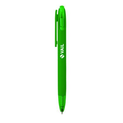 Custom Eclipse Recycled Ballpoint with Transparent Plunger - Green