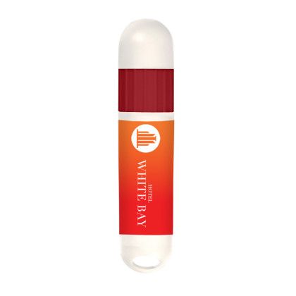 Custom Lip Balm With Sunstick - White with red Custom Lip Balm With Sunstick - White with red